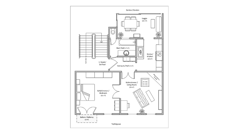 Grundriss 16.9 - Business Home Vienna